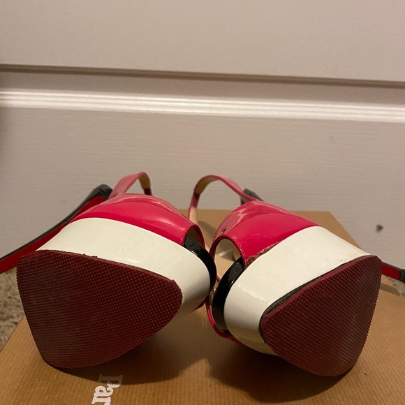 Christian Louboutin Lady Peep Toe Slingback Pumps - Picture 2 of 4